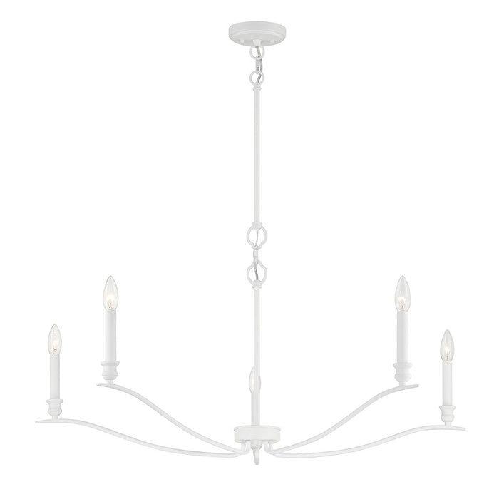 Savoy House 5-Light 15" Chandelier, Bisque White