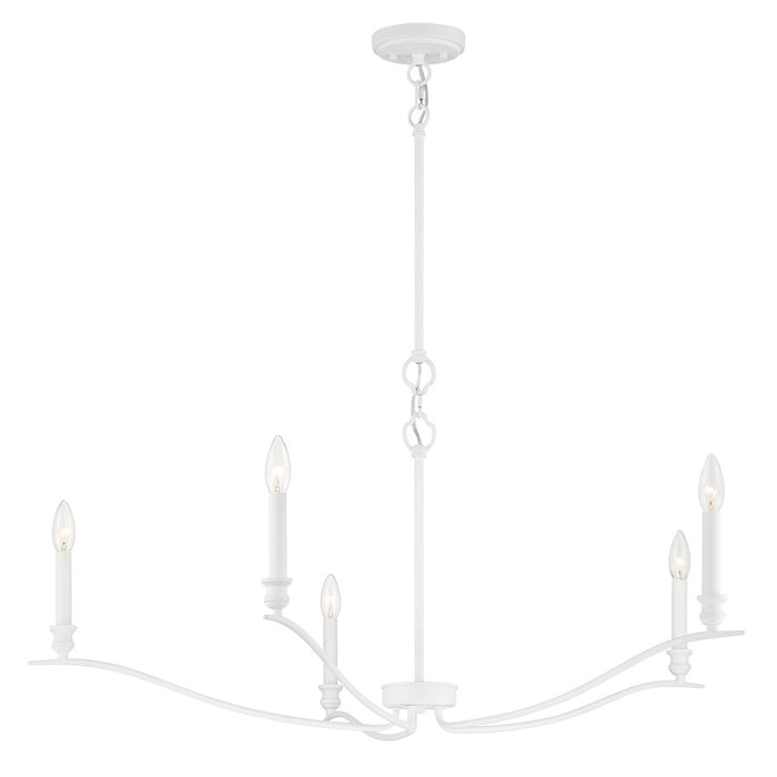 Savoy House 5-Light 15" Chandelier, Bisque White