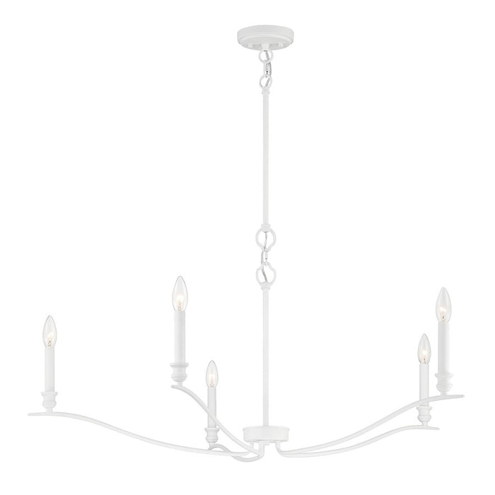 Savoy House 5-Light 15" Chandelier, Bisque White