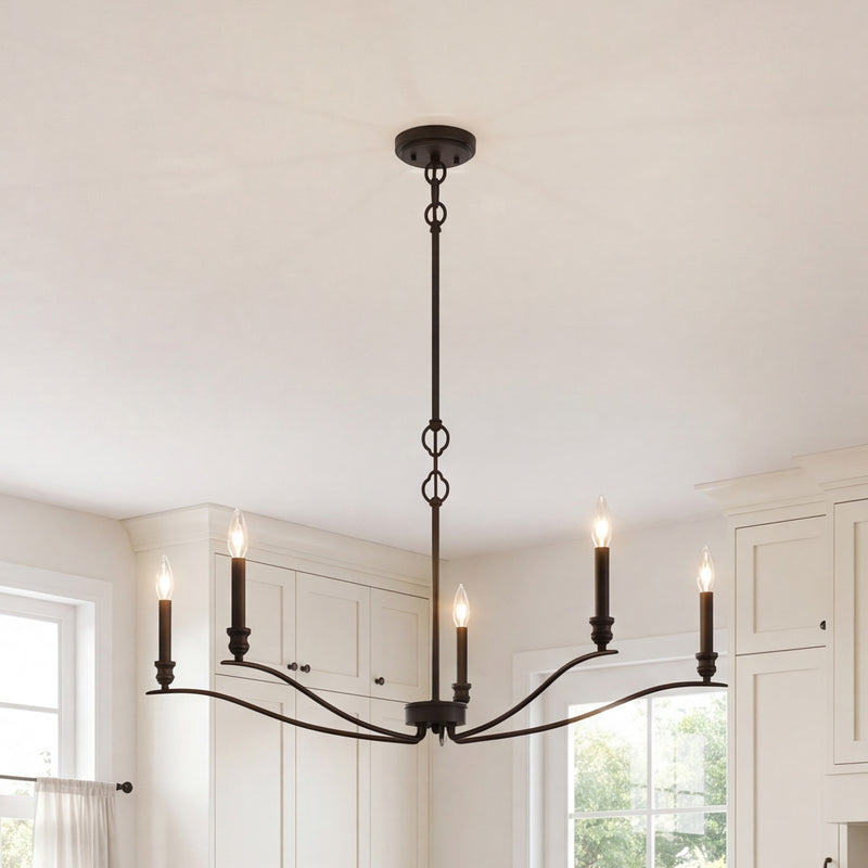 Meridian Transitional 5 Light Chandelier