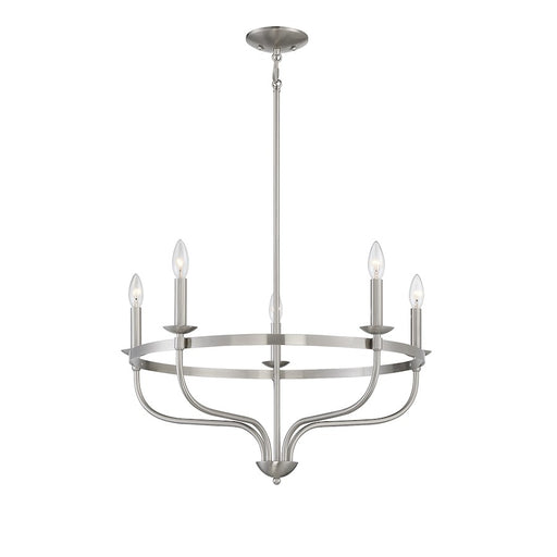 Savoy House 5-Light 15" Chandelier, Brushed Nickel - M10087BN