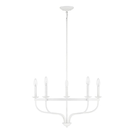 Savoy House 5-Light 27" Chandelier, Bisque White