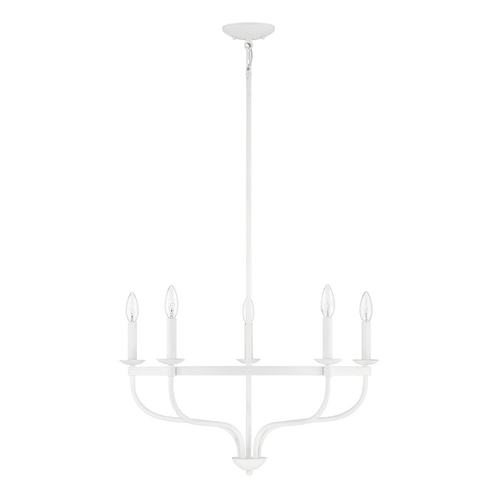 Savoy House 5-Light 27" Chandelier, Bisque White