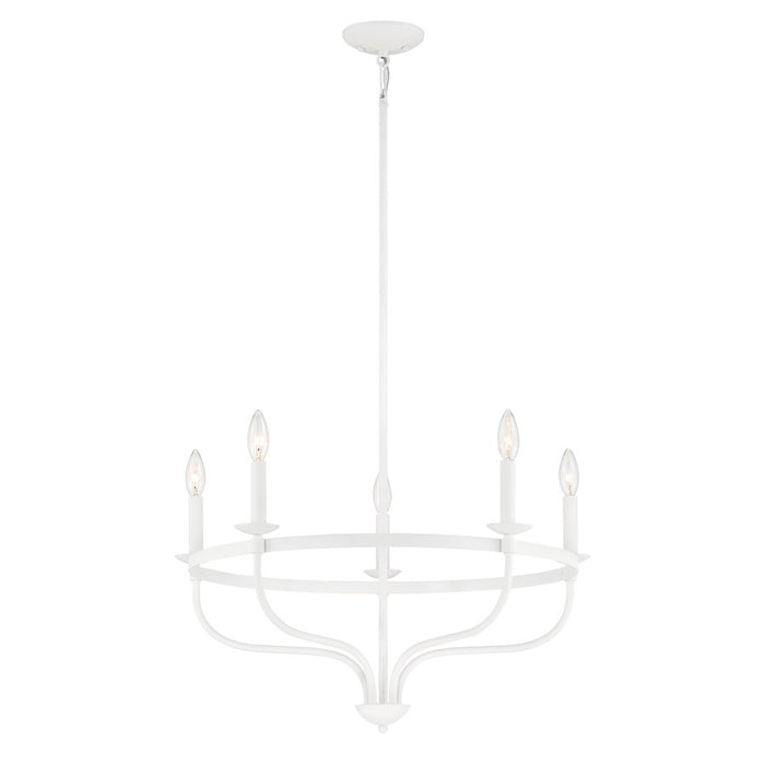 Savoy House 5-Light 27" Chandelier, Bisque White