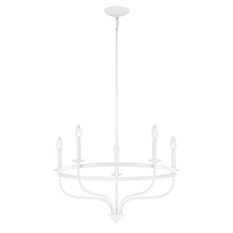 Savoy House 5-Light 27" Chandelier, Bisque White