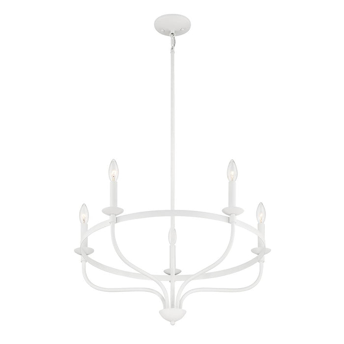 Savoy House 5-Light 27" Chandelier, Bisque White