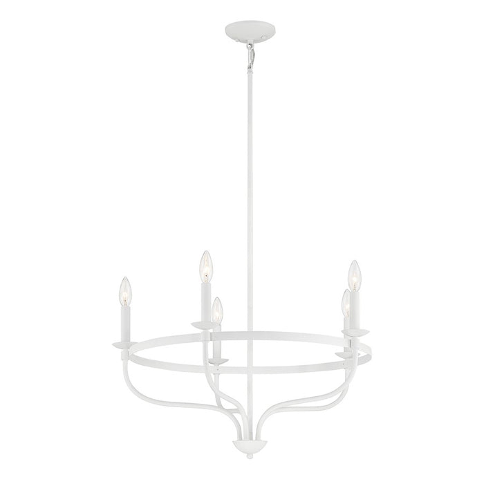 Savoy House 5-Light 27" Chandelier, Bisque White