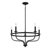 Savoy House 10087 5-Light 15" Chandelier, Matte Black - M10087MBK