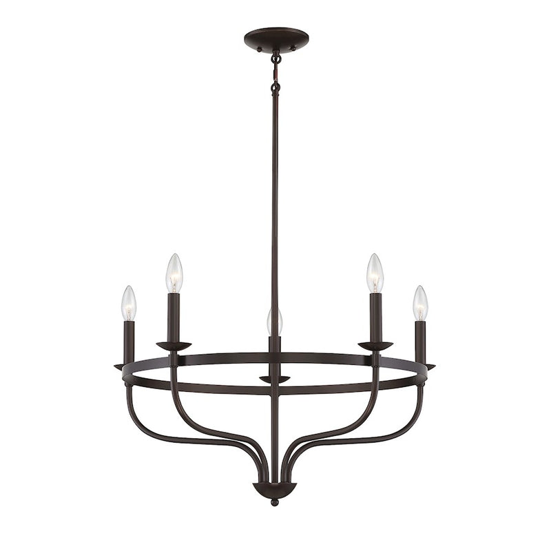 Savoy House 5-Light 15" Chandelier, Oil Rubbed Bronze