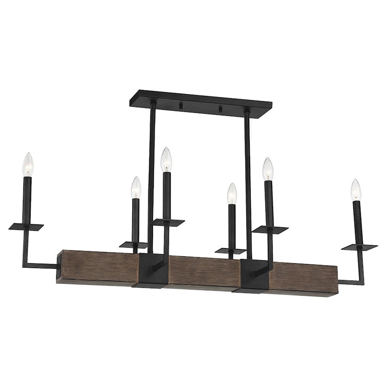 Savoy House 6-Light Linear Chandelier, Remington