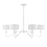 Meridian Vintage 6 Light 18" Chandelier, Bisque White