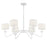 Meridian Vintage 6 Light 18" Chandelier, Bisque White