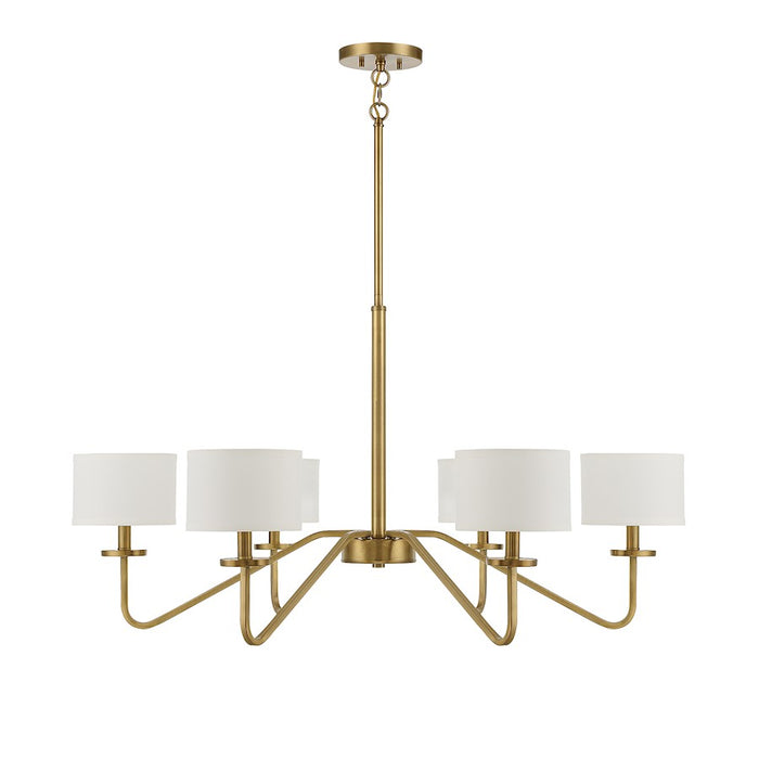 Savoy House 6-Light 18" Chandelier, Natural Brass