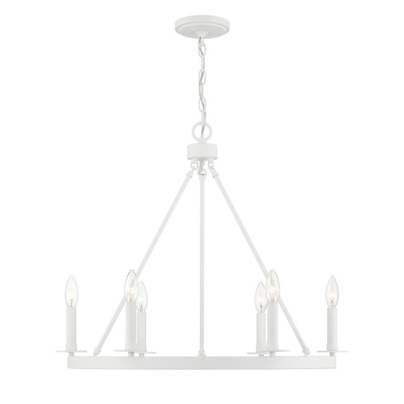 Savoy House 6-Light 26" Chandelier, Bisque White - M10093BQW