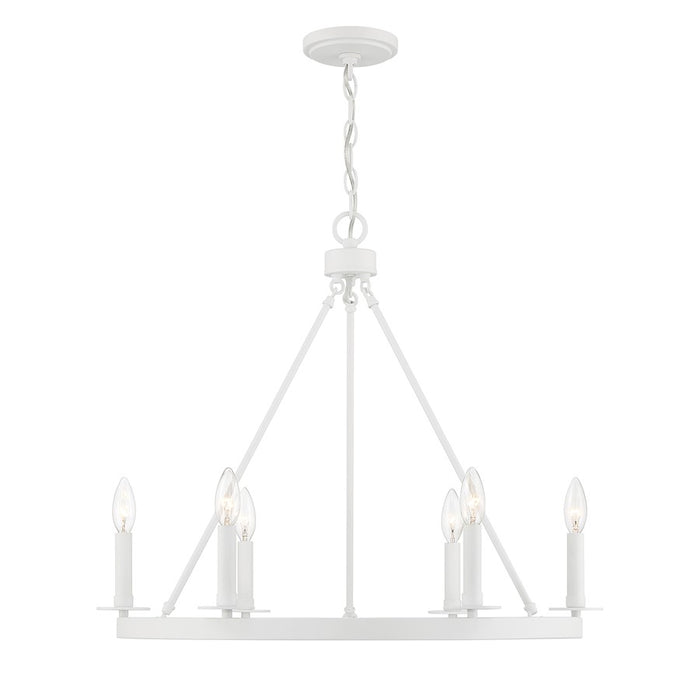 Savoy House 6-Light 26" Chandelier, Bisque White - M10093BQW