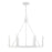 Meridian Vintage 6 Light 22" Chandelier, Bisque White