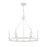 Meridian Vintage 6 Light 22" Chandelier, Bisque White