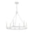 Meridian Vintage 6 Light 22" Chandelier, Bisque White