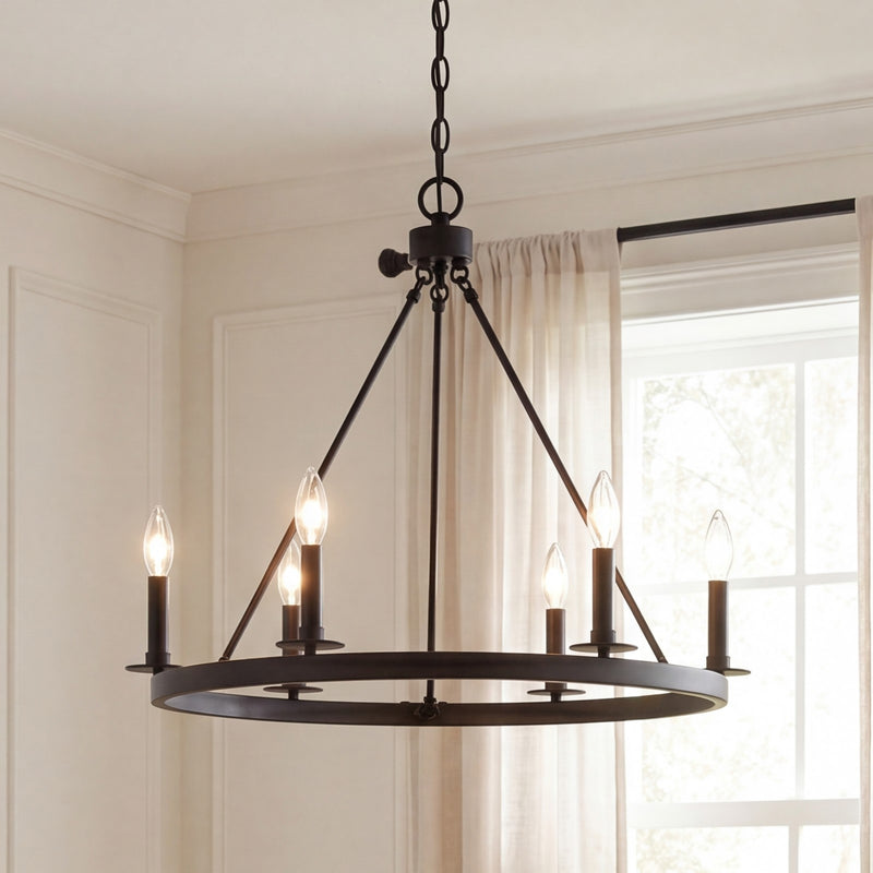 Savoy House 6-Light 22" Chandelier, Matte Black
