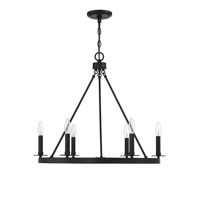 Savoy House 6-Light 22" Chandelier, Matte Black