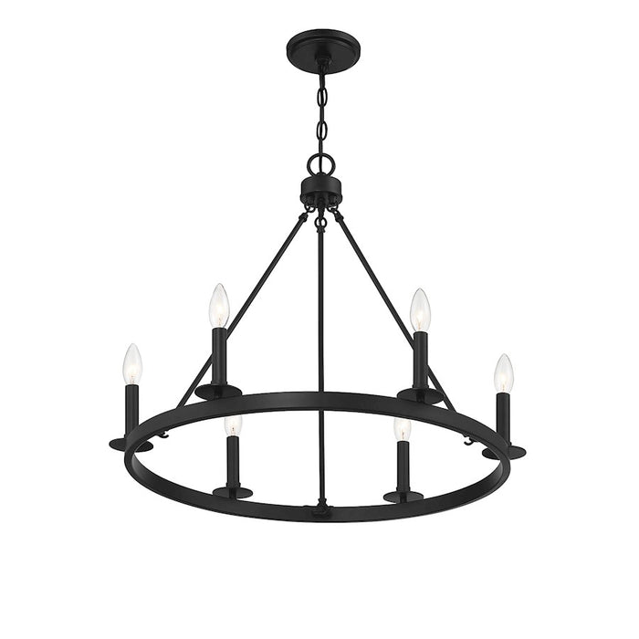 Savoy House 6-Light 22" Chandelier, Matte Black