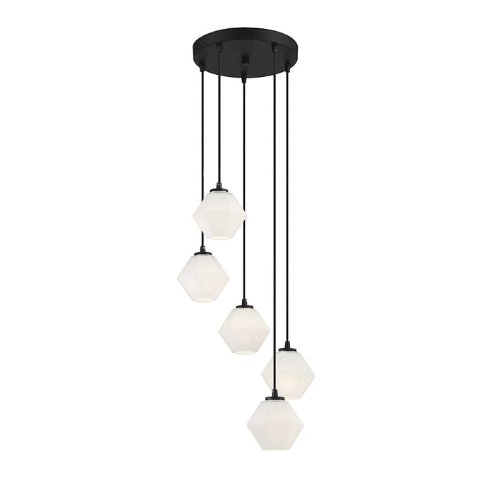 Meridian Mid-Century Modern 5 Light 6" Chandelier