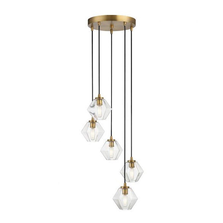 Meridian Mid-Century Modern 5 Light 6" Chandelier