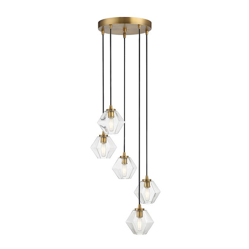 Meridian Mid-Century Modern 5 Light 6" Chandelier