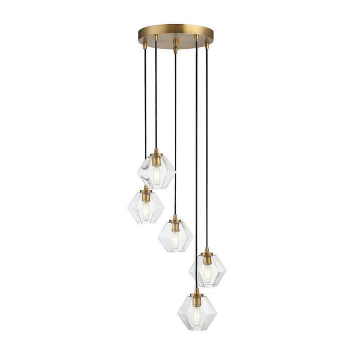 Meridian Mid-Century Modern 5 Light 6" Chandelier