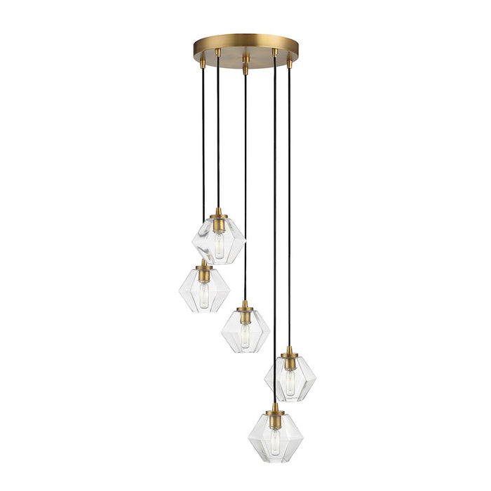 Savoy House 5-Light 16" Chandelier, Natural Brass