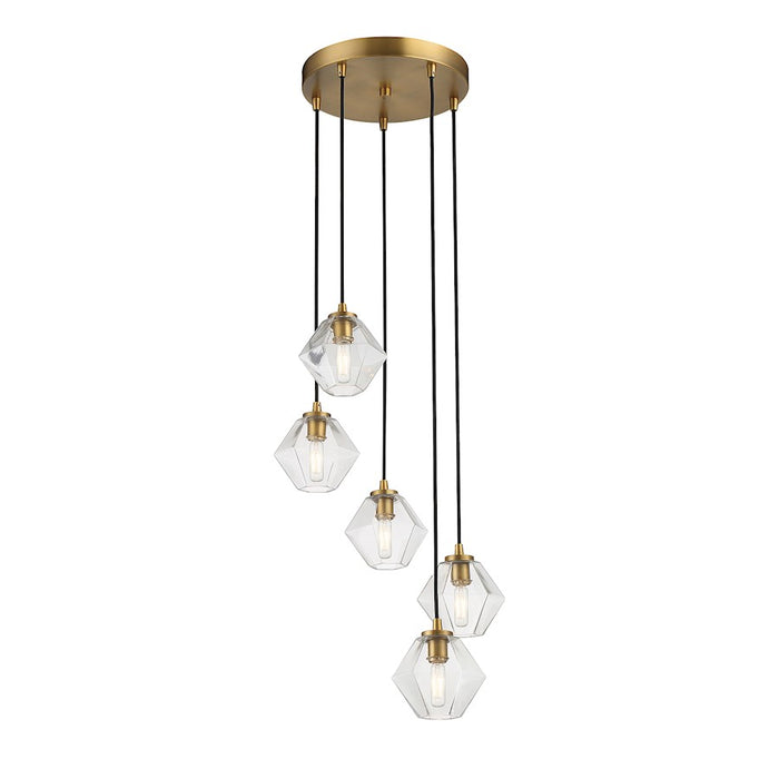 Meridian Mid-Century Modern 5 Light 6" Chandelier