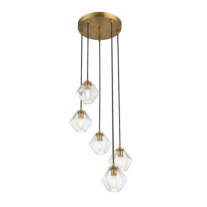 Savoy House 5-Light 16" Chandelier, Natural Brass