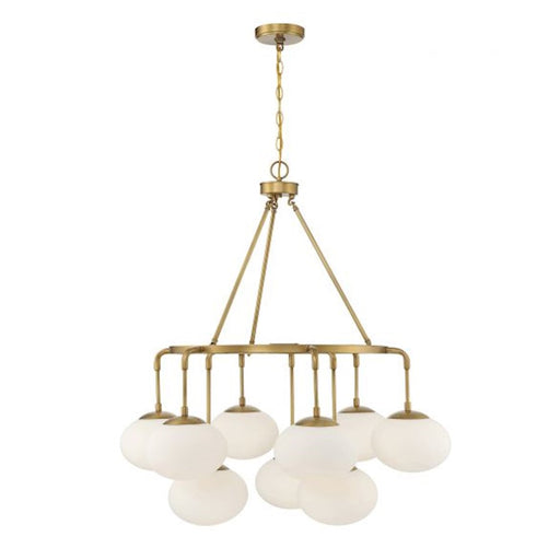 Savoy House 9-Light Chandelier, Natural Brass - M10098NB