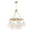 Savoy House 9-Light Chandelier, Natural Brass