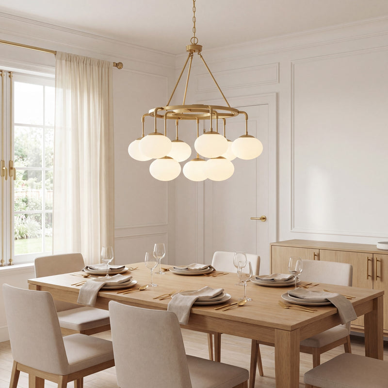 Meridian Modern 9 Light Chandelier