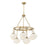 Savoy House 9-Light Chandelier, Natural Brass