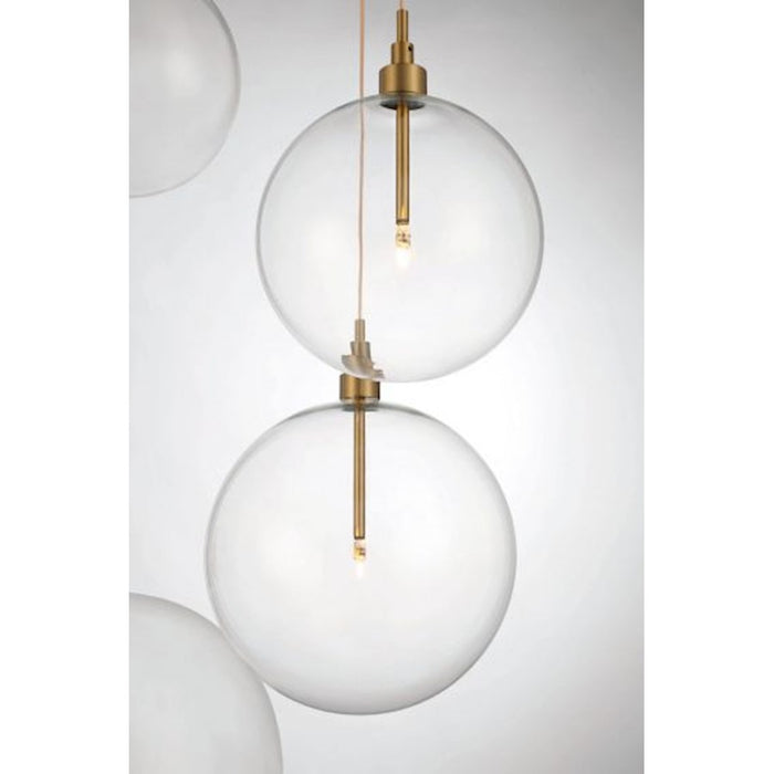 Savoy House 5-Light 28" Pendant, Natural Brass