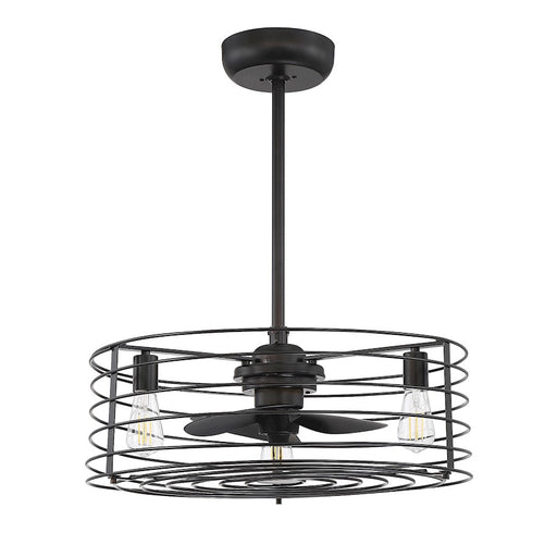 Savoy House 14" 3-Light 15" Fan D'Lier, Oil Rubbed Bronze/Black - M2007ORB