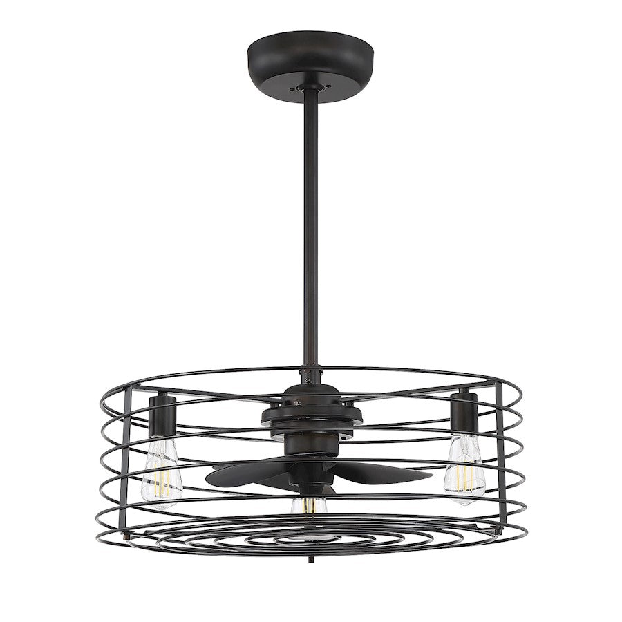 Savoy House 14" 3-Light 15" Fan D'Lier, Oil Rubbed Bronze/Black - M2007ORB