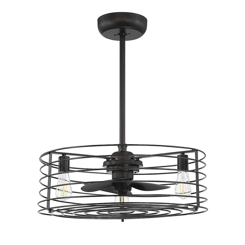 Meridian Farmhouse 2007 3 Light 14" Ceiling Fan, Oil Rubbed Bronze