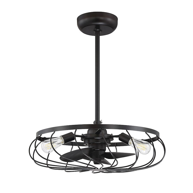 Meridian Farmhouse 3 Light 14" Ceiling Fan, Oil Rubbed Bronze