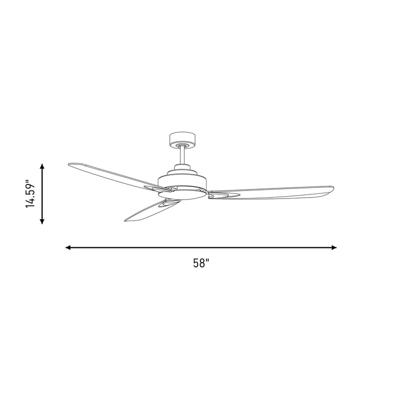 Meridian Modern 58" Ceiling Fan