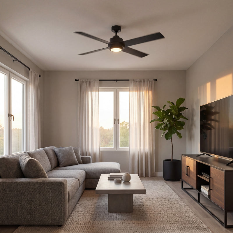 Savoy House 56" LED 14" Ceiling Fan, Matte Black
