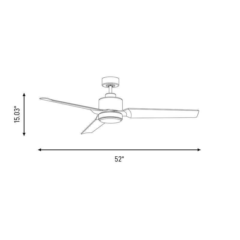 Meridian Modern 52" LED Ceiling Fan