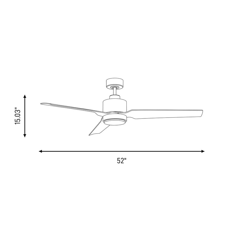 Meridian Modern 52" LED Ceiling Fan
