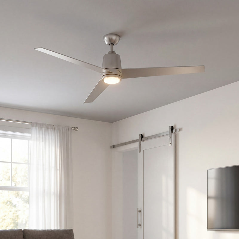 Savoy House 56" LED 17" Ceiling Fan, Brushed Nickel