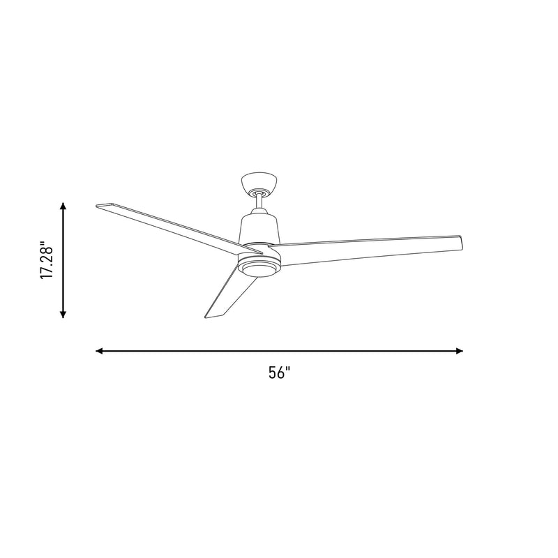Savoy House 56" LED 17" Ceiling Fan, Matte Black