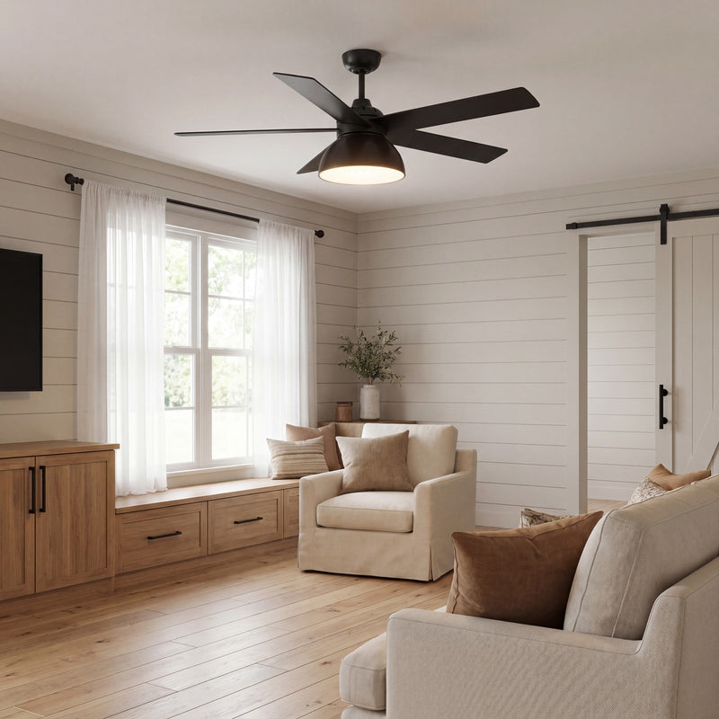 Meridian Modern Farmhouse 52" LED Ceiling Fan