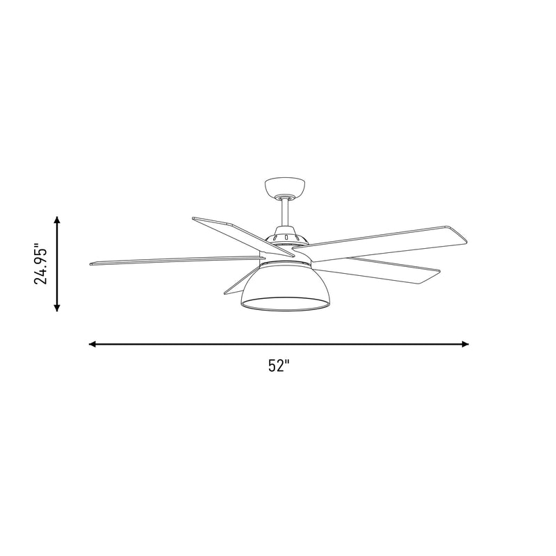 Meridian Modern Farmhouse 52" LED Ceiling Fan