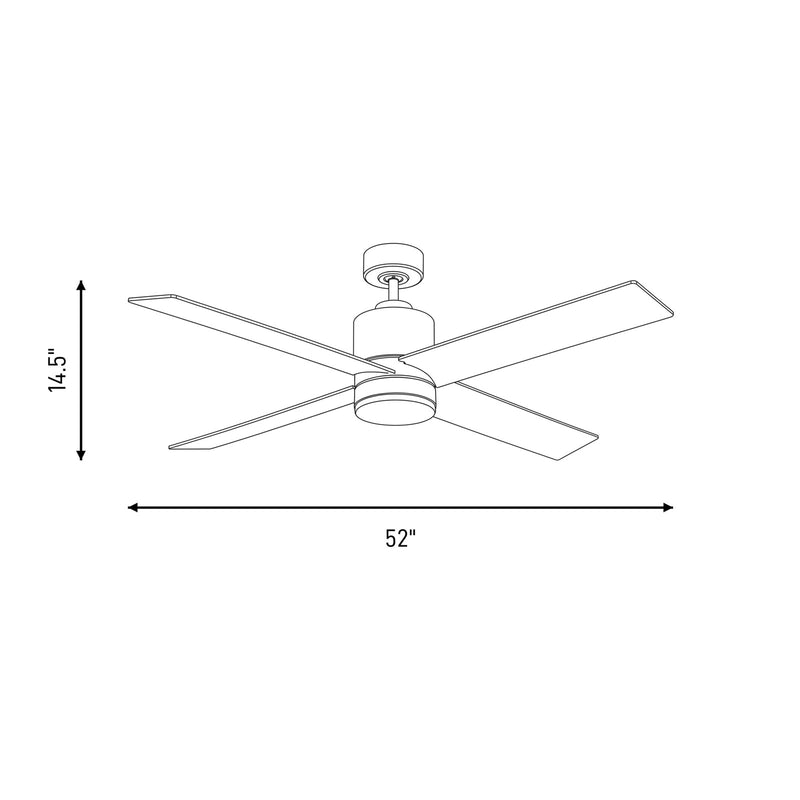 Savoy House 52" LED Ceiling Fan, White